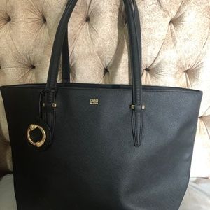 Cavalli Class Black Leather Bag